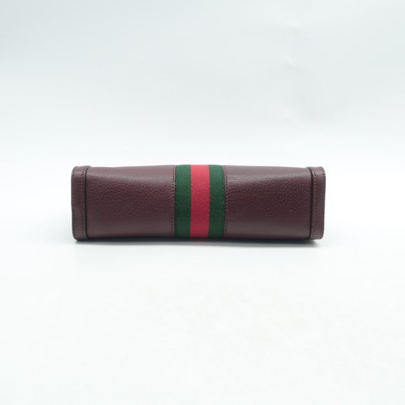 Gucci Burgundy Shoulder Bag with Gold Chain - Picture 5 of 12